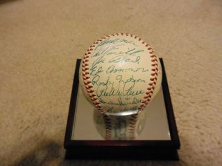 1952 Brooklyn Dodgers Autograph Baseball 26 Sigs Robinson Campanella Beckett LOA 5