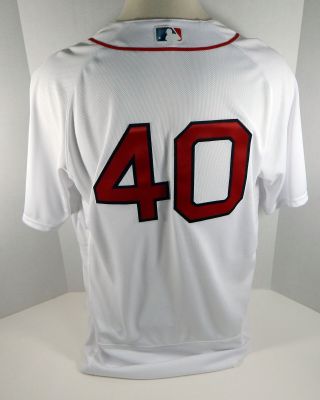 2018 Boston Red Sox Marco Hernandez 40 Game Issued White Patriots Day Jersey