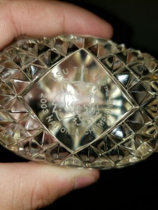 Waterford Crystal LSU 2003 Tigers National Champions Football Paperweight 2
