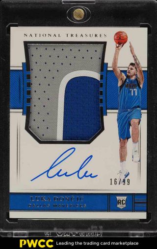 2018 National Treasures Luka Doncic Rookie Rc Auto 3 - Clr Patch /99 127 (pwcc)