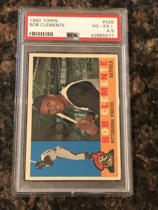 1960 Topps Roberto Clemente Pittsburgh Pirates 326 Baseball Card Psa 4.  5