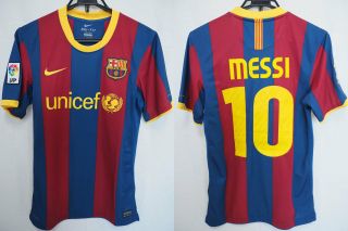 2010 - 2011 Fc Barcelona Barca Fcb Jersey Shirt Camiseta Home Nike Messi 10 S