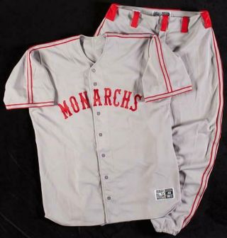 2009 Mitch Maier Kc Royals Monarchs Game - Negro League Uniform Jersey Pants