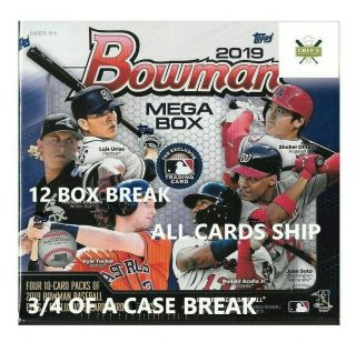 St.  Louis Cardinals - 2019 Bowman Mega Box - 12 Box Break - 5/8 Case Break 7
