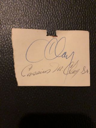 1964 Cassius Clay & Cassius Clay,  Sr.  Autograph With Jsa Loa (muhammad Ali)