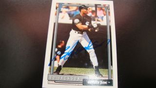 Bo Jackson Chicago White Sox Auto Sign Autographed 1992 Topps Card