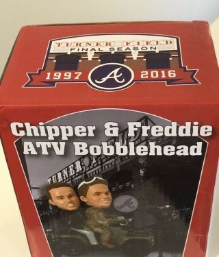 Chipper Jones Rescues Freddie Freeman ATV bobblehead - SGA 2016 - NIB 2