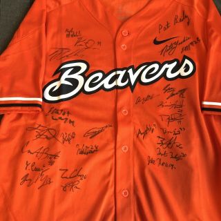 Oregon State Beavers 2019 Team Signed Jersey Baseball Adley Rutschman,  25 Autos 2