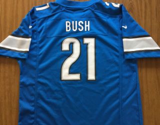 Reggie Bush 21 Nfl Detroit Lions Nike On Field Jersey Size Youth Xl 18 - 20