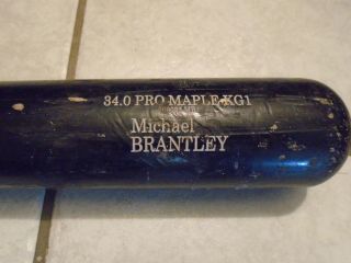Michael Brantley Game Bat Houston Astros Indians Old Hickory Mb Knob Look