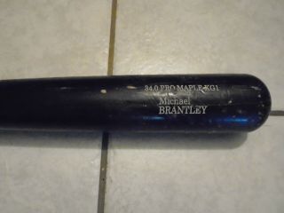 MICHAEL BRANTLEY GAME BAT HOUSTON ASTROS INDIANS OLD HICKORY MB KNOB LOOK 2