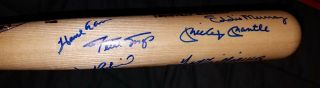 500 Home Run Club Autographed Bat Signed By 12
