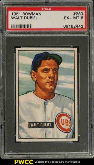 1951 Bowman Walt Dubiel 283 Psa 6 Exmt (pwcc)