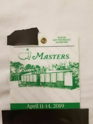 1 - 2019 Masters Golf Badge Tiger Woods Rare Ticket W/ Pin -