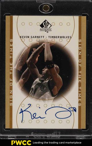 2000 Sp Authentic Sign Of The Times Kevin Garnett Auto Sp Short Print Kg (pwcc)