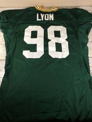 Billy Lyon Green Bay Packers Reebok Game Issued 2002 NFL Worn Jersey 5