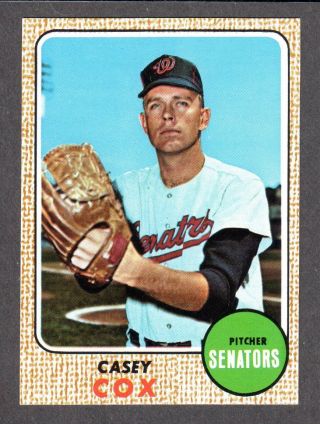 1968 Topps 66 Casey Cox Washington Senators Nm - (centering) A
