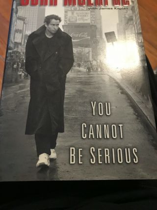 John Mcenroe French Wimbledon Signed Book " You Cannot Be Serious "