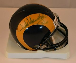 Jack Youngblood Signed Los Angeles Rams Mini Helmet W/ Leaf Certificate - Psa Jsa