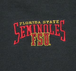 vtg 90s STARTER Florida State Seminoles FSU Sewn Sweatshirt Men ' s LARGE L Black 5