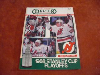 Rare 1988 Ny Devils Stanley Cup Playoffs Program Verbeek Broten Muller,  Ex,
