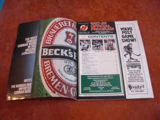 RARE 1988 NY Devils STANLEY CUP PLAYOFFS Program VERBEEK BROTEN MULLER,  EX, 2