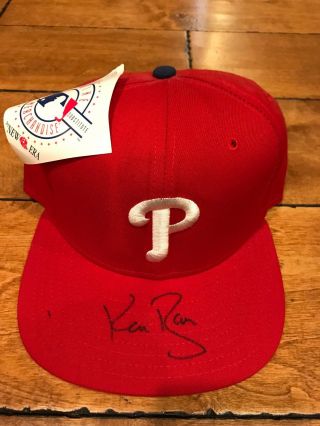 Ken Ryan Philadelphia Phillies Era Signed Hat Cap
