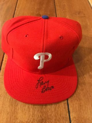 Larry Bowa Signed Philadelphia Phillies Baseball Cap Psa Loa