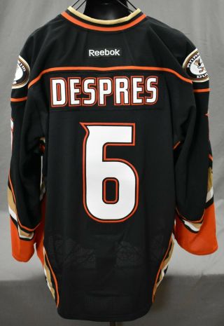 Simon Despres 6 Anaheim Ducks Game Worn Jersey W/ 2016 - 17 Set Tag 2 Loa
