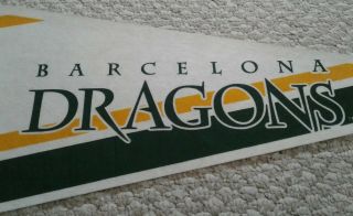 Barcelona Dragons Full Size WLAF World League football Pennant nfl europe 3