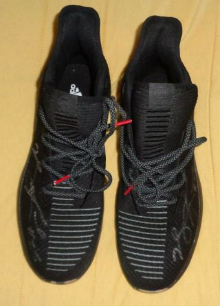 DERRICK ROSE SIGNED GAME MODEL ISSUED ADIDAS BASKETBALL SHOES BULLS LOA 2