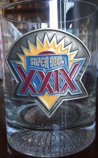 Bowl Xxix Glass 1995 San Diego Chargers San Francisco 49ers