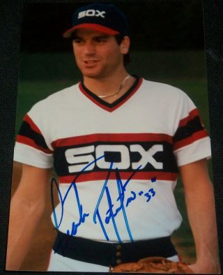 1986 Peninsula White Sox Frank Postestio Signed Auto Vintage 4x6 Photo A17
