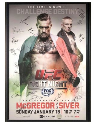 Ufc Fight Night Boston Conor Mcgregor Vs Dennis Siver Autographed Event Poster