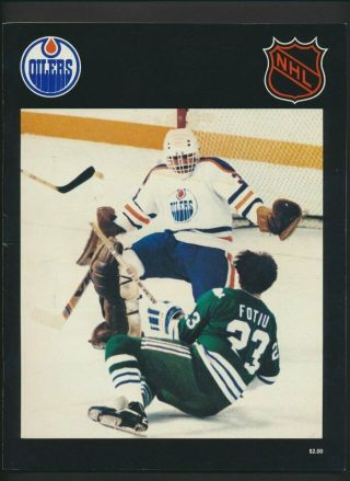 1979 - 80 Vintage Edmonton Oilers Hockey Program Mar 1/80 Gretzky 1st Nhl Season