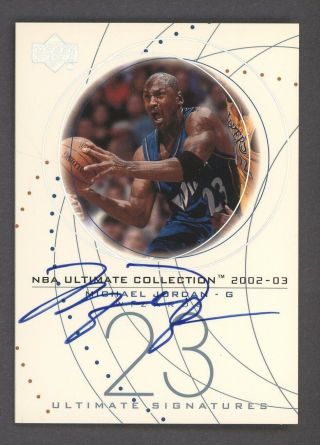 2002 - 03 Ud Ultimate Signatures Michael Jordan Hof On Card Auto Sp