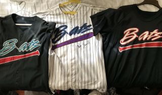 Mike Lowell Game Worn Greensboro Bats Jerseys Away Bp Autographed