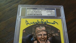 Psa/dna Authenticated Hof Yellow Plaque Post Card Autograph Brooks Robinson