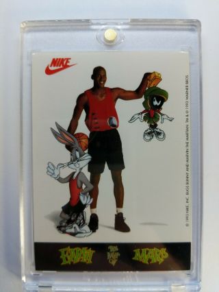 1993 93 Nike Michael Jordan Mini Poster Card Promo,  Bugs Bunny & Marvin Martian