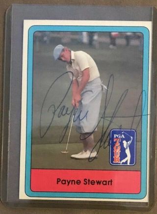 Payne Stewart Signed Pga Tour Card 1982