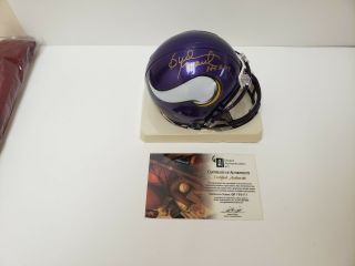 Bud Grant Hof Minnesota Vikings Authographed Mini Helmet