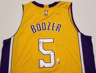 Lakers Carlos Boozer Signed Pro Cut Team Issue Adidas Nba Mens Xxl Jersey