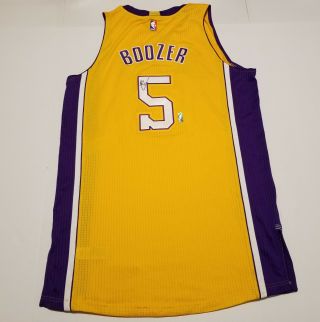 Lakers Carlos Boozer Signed Pro Cut Team Issue Adidas NBA Mens XXL Jersey 7
