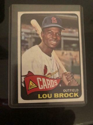 1965 Topps 540 Lou Brock St.  Louis Cardinals Hof
