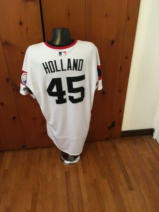 Derek Holland Game Chicago White Sox ‘83 Throwback Jersey Mlb Authenticated