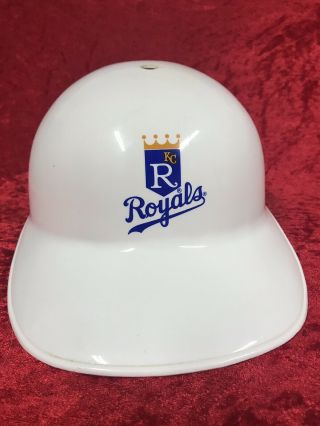 Vintage Mlb Kansas City Royals White Full Size Plastic Batting Helmet 1989 Guy’s