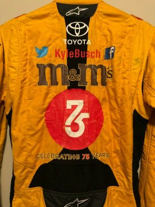 Kyle Busch Race Worn Drivers Firesuit NASCAR Sprint Cup M&M 75th Rowdy 18 8