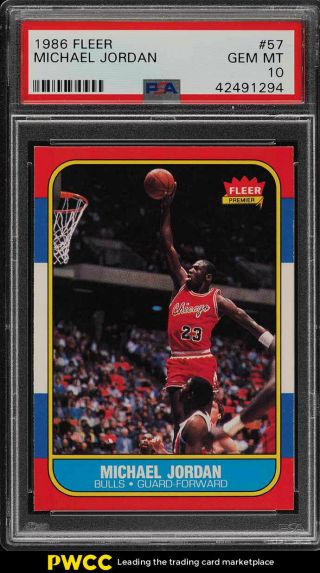 1986 Fleer Basketball Michael Jordan Rookie Rc 57 Psa 10 Gem (pwcc)