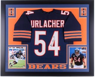 Brian Urlacher Bears Framed Signed Football Jersey Jsa Auto Autographed