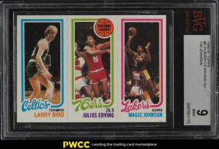 1980 Topps Basketball Larry Bird & Magic Johnson Rookie Rc Bgs 9 (pwcc)